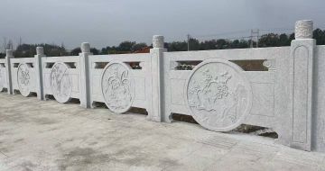 邵阳芝麻白河道栏杆 石材栏杆