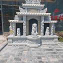 邵阳芝麻白中国黑石材套墓 花岗岩墓碑