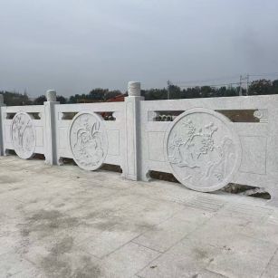邵阳芝麻白河道栏杆 石材栏杆