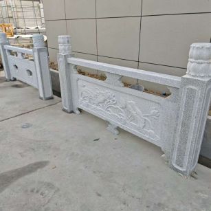 邵阳芝麻白河道栏杆 石材栏杆