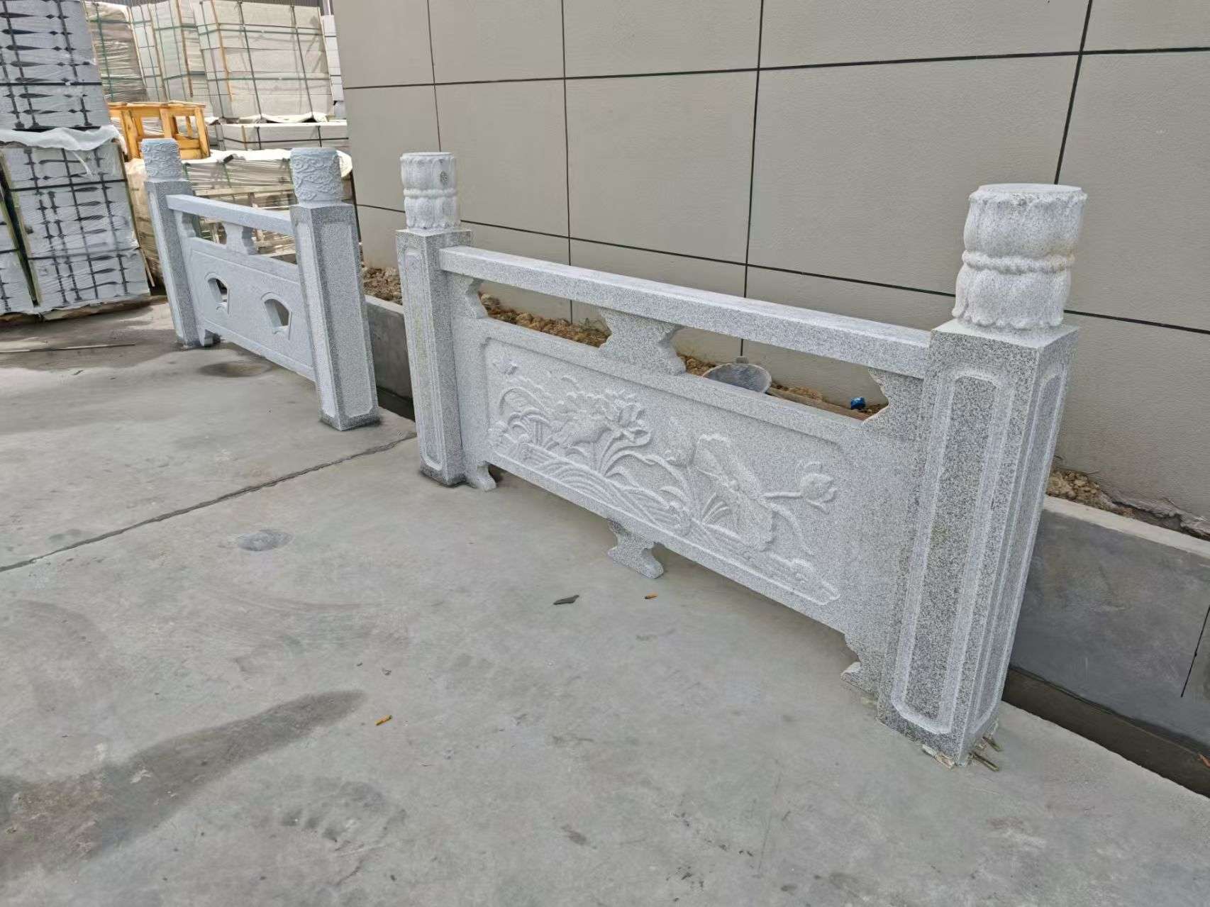 邵阳芝麻白河道栏杆 石材栏杆