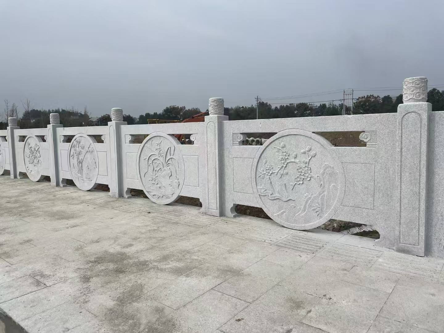 邵阳芝麻白河道栏杆 石材栏杆
