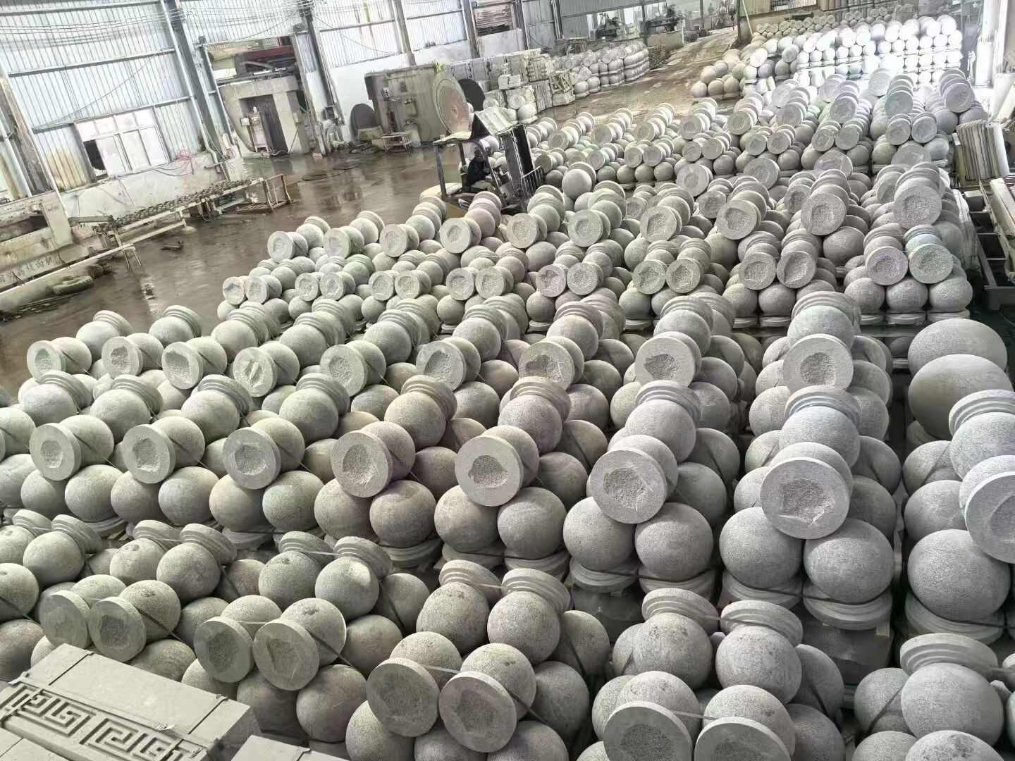 邵阳芝麻白圆球 石球 挡车球